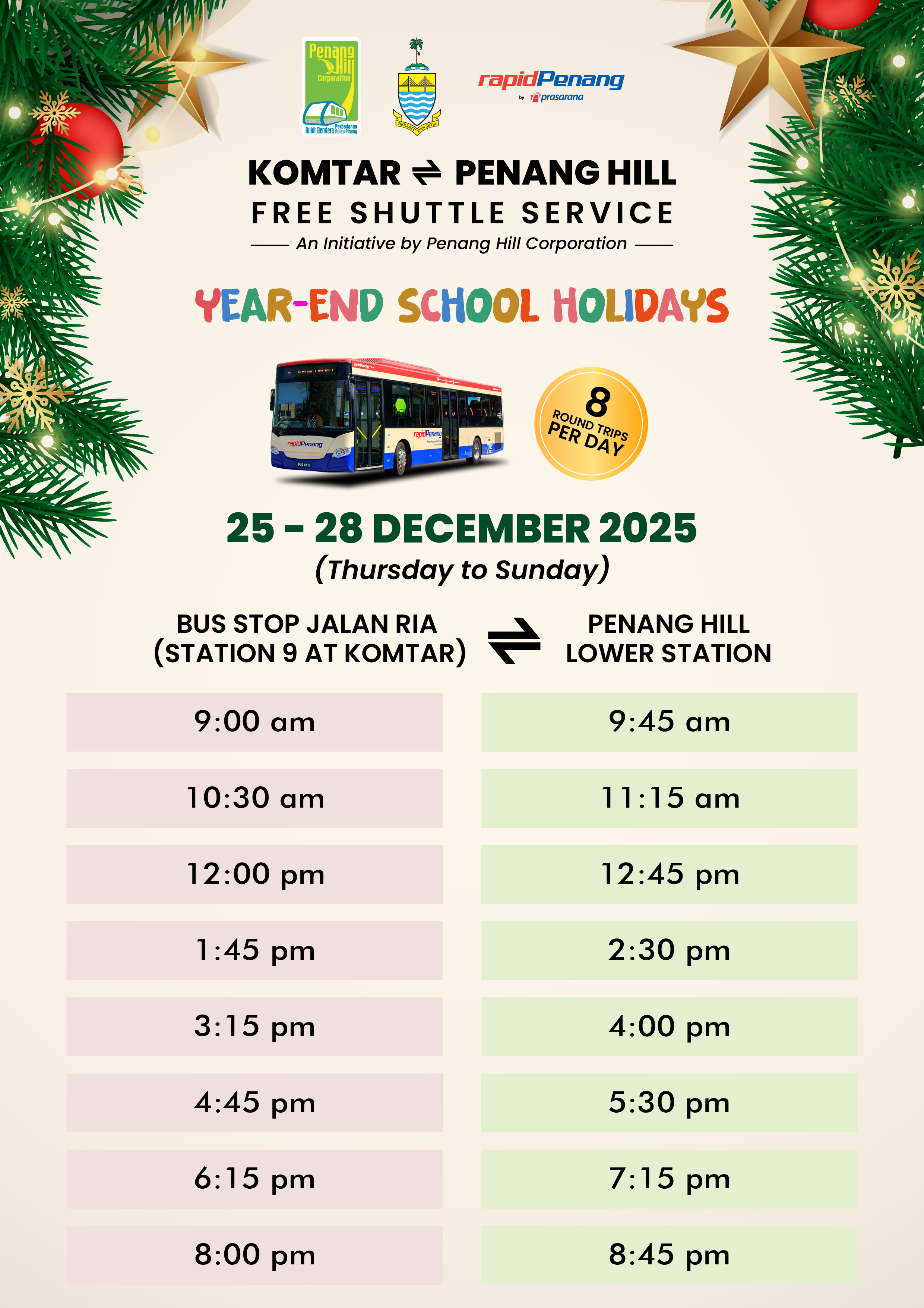 Penang Hill Free Shuttle